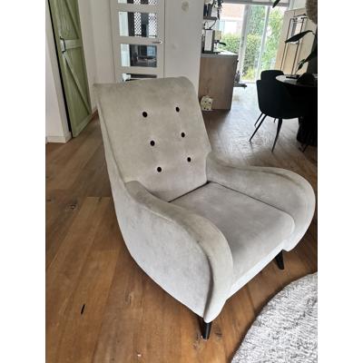 Grijze fauteuil / stoel