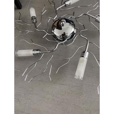 Zilverkleurig plafondlamp