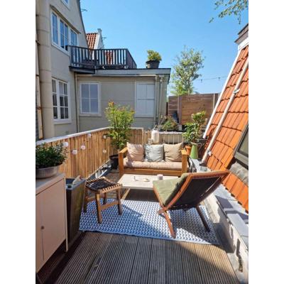 Outdoor sofa without cushions