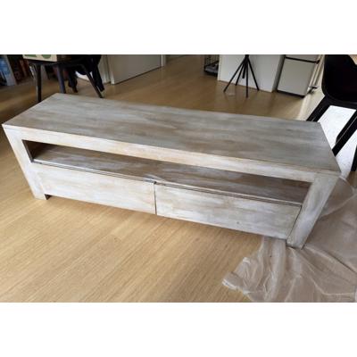 TV meubel whitewash afwerking