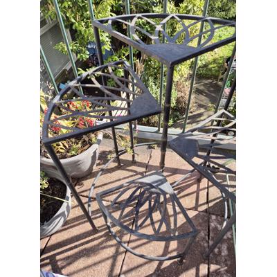 Ronde planten etagère + kleine hangbakjes