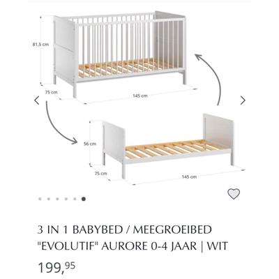 Meegroeibedje grijs