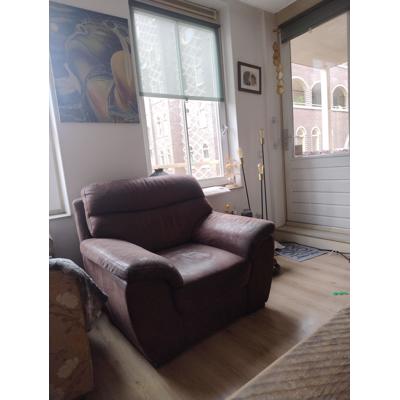 Bruine lederen relax fauteuil 