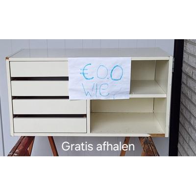 IKEA ladenkast met 4 laden, 1 legplank.