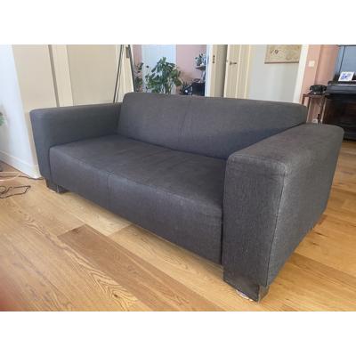2x antraciet grijze bank