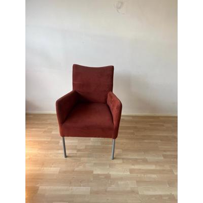 4 Terracottarode eetkamerstoelen