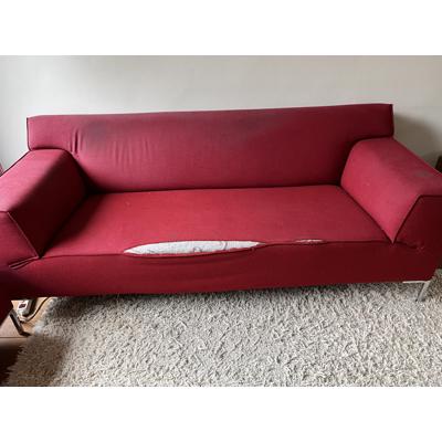 Bank, poef en kussen