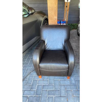 Fauteuil donkerbruin 
