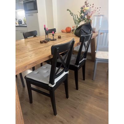 6x eettafel stoelen met kussentjes