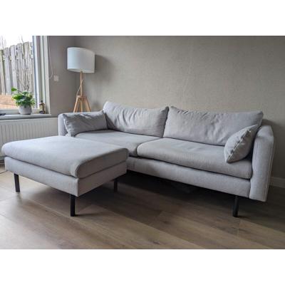 Grijze bank + hocker