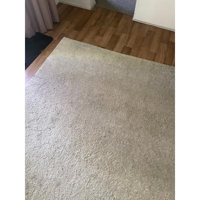 Wollen vloerkleed off-white 170x240