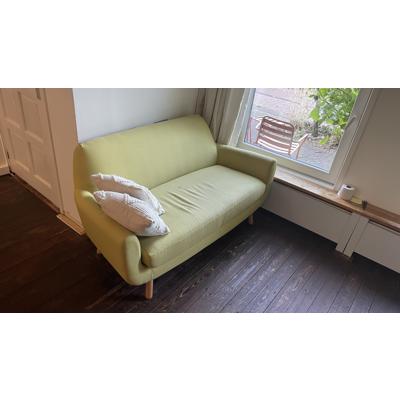 Gele tweezits bank - retro look