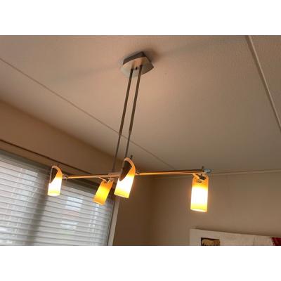 Hanglamp met 4 LED lampen - dimbaar en verstelbaar