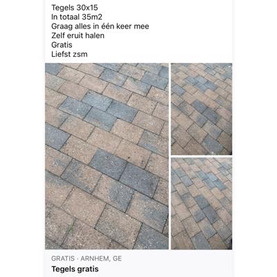 Tuintegels 30x15  35m2