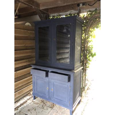 Vintage geverfde kast navy blue annie sloan