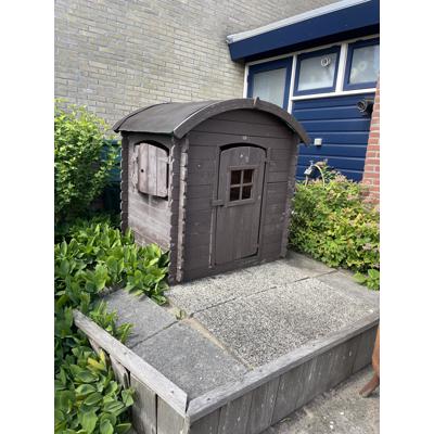 Houten speelhuis 1 x 1,1 x 1,4 mtr