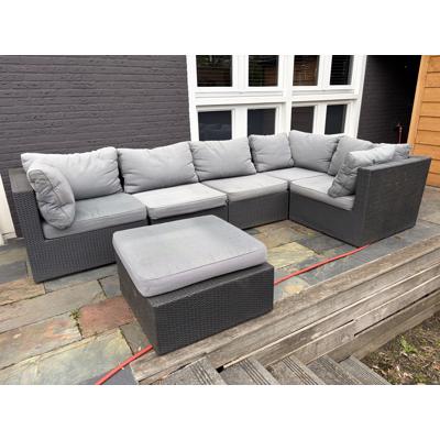 Loungeset grijs / antraciet 