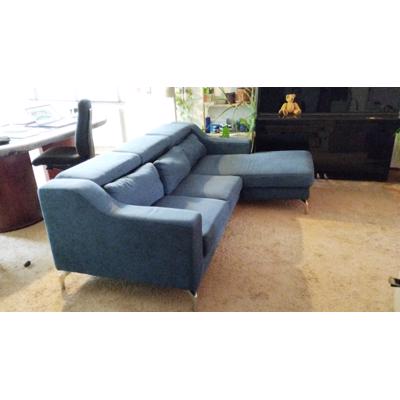 Gratis afhalen: blauwe hoekbank (transportlift nodig)