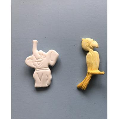Broche kunststof papegaai , olifant , broches vogel dier 