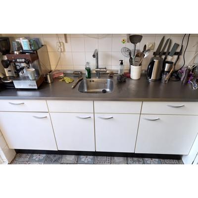 Complete bruynzeel keuken met RVS blad en spoelbak