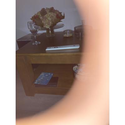 Af halen overcomplete hoektafel 60x60 licht eiken kleur