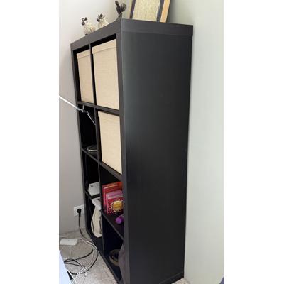 Mooie open Ikea (boeken)kast, zwart 