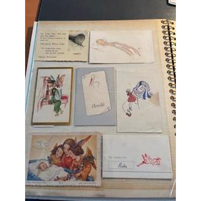 Album met geboortekaatjes vanaf 1944
