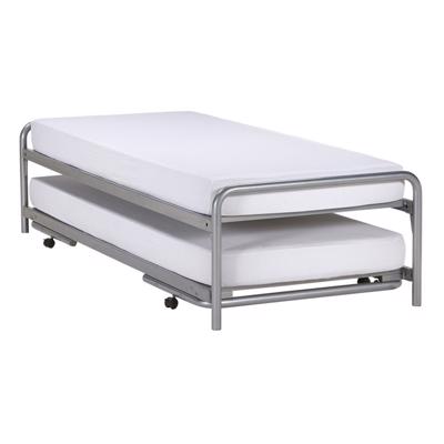 Dubbel Bed - onderschuifbed met Raster bodem en matras
