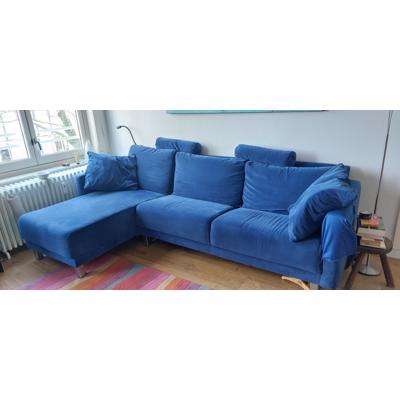 Drie zits bank, rechts met beensteun element