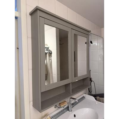 Badkamer meubel en spiegelkast 100cm grijs