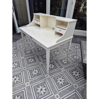 Crème bureau buro met opzet en lades