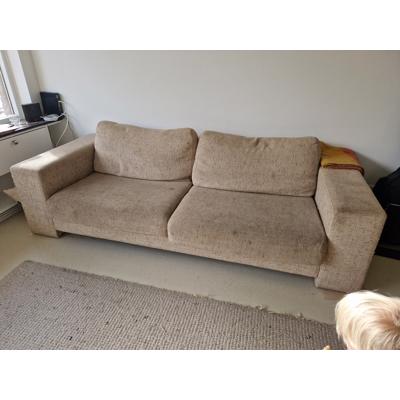 Bank 240 cm beige zand creme kleur