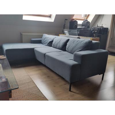 Hoekbank blauw, MADE Oskar