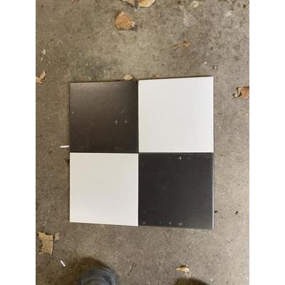 Tegels Sphinx 20x20 zwart en wit