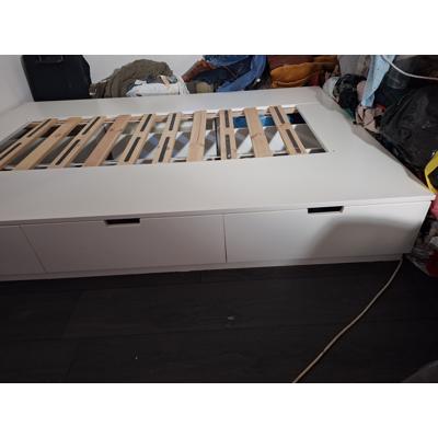 Tweepersoonsbed 1.40 x 2.00, wit