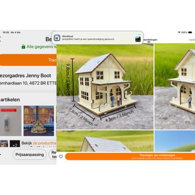 Miniatuurhuisjes van hout (modelbouw)