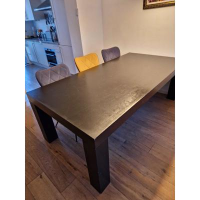 Zwarte eettafel 220 x 110