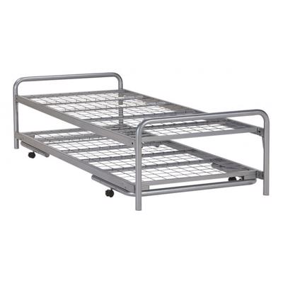 Onverwoestbaar metalen bed met onderschuifbed