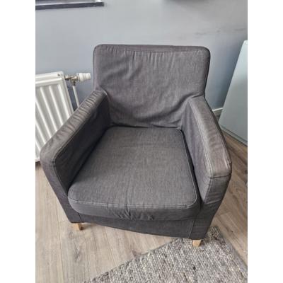 Mooie fauteuil Karlstad Ikea donkergrijs