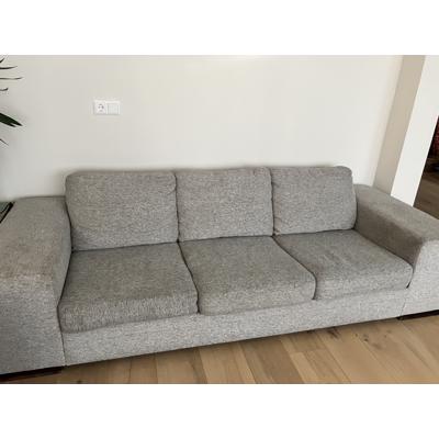 Grijze bank 3 personen