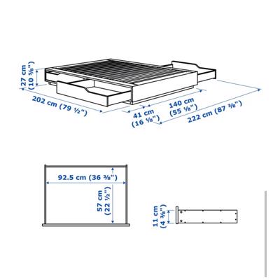 Bed met lades, 140 x 200