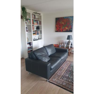 Leren bank als nieuw 2,5 zits 1,80 breed