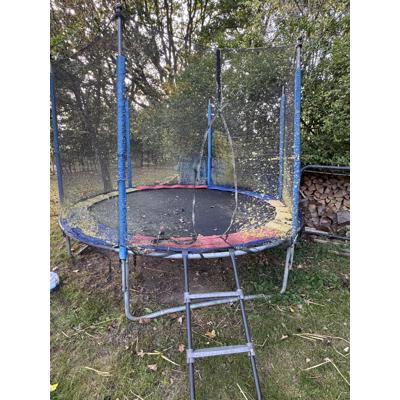 Trampoline met veiligheidsnet en laddertje 