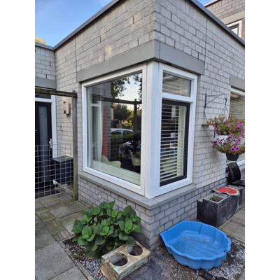 Horizontale houten lamellen