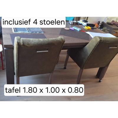 Eettafel + 4 stoelen 