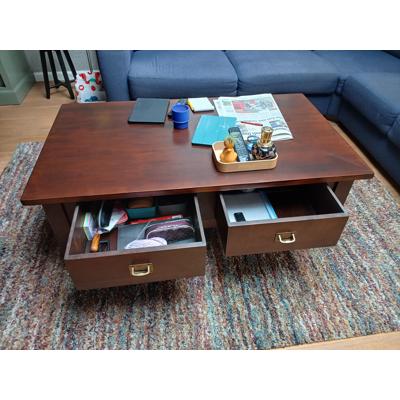 Hoekbank en salontafel