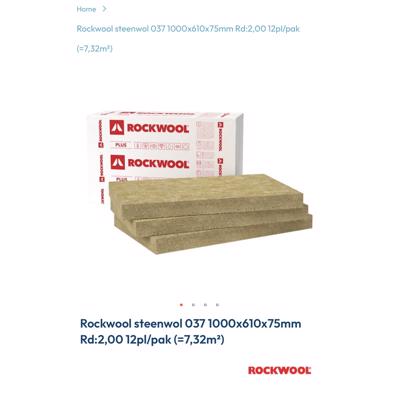 Rockwool steenwool isolatiemateriaal 