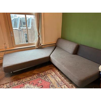 Hoekbank loungebank licht grijs