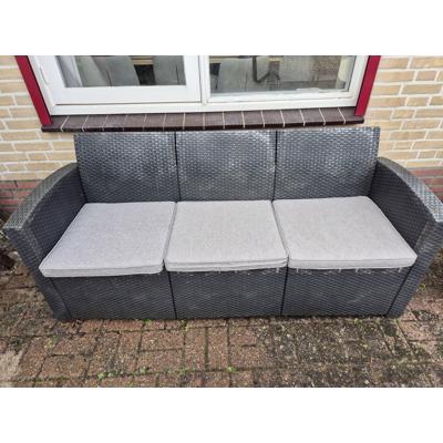 MaxxGarden driezits tuinbank inclusief kussens.
