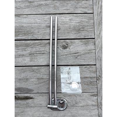 handdoekenrekje 2 x 43 cm chroom